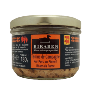 TERRINE CAMPAGNE PIMENT  180GR