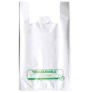 SAC PLASTIQUE BRETELLE BLC/200